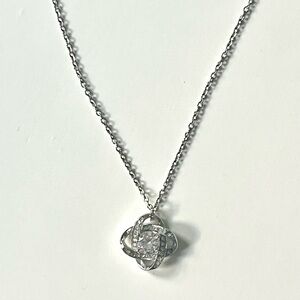 vintage silver diamond thin chain link necklace